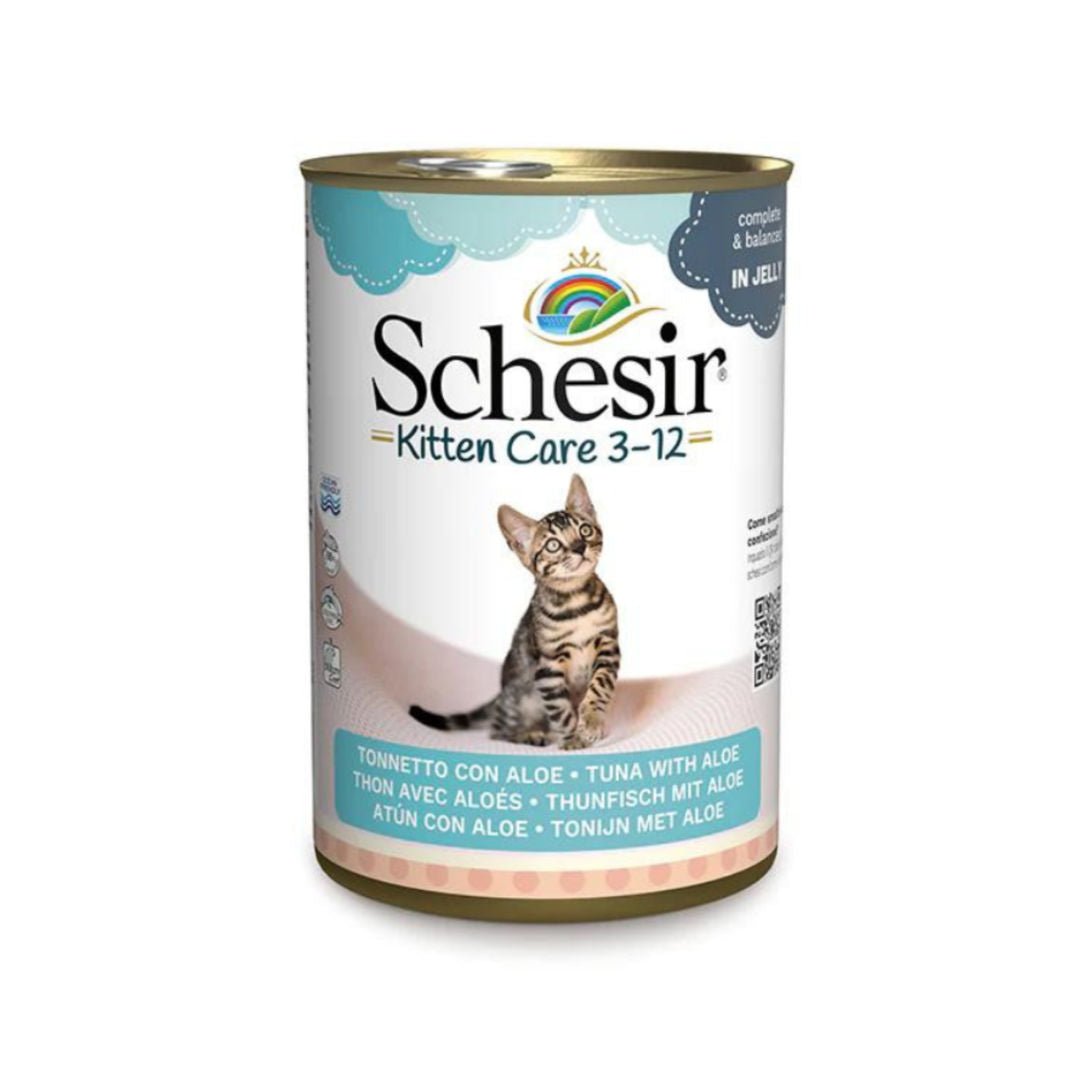 Schesir Tuna with Aloe Canned Wet Food for Kitten, 3-12 Months
