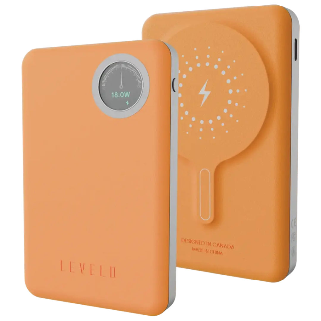 Levelo Marbella MagSafe Leather 10000mAh Power Bank, Fast Wireless Charging