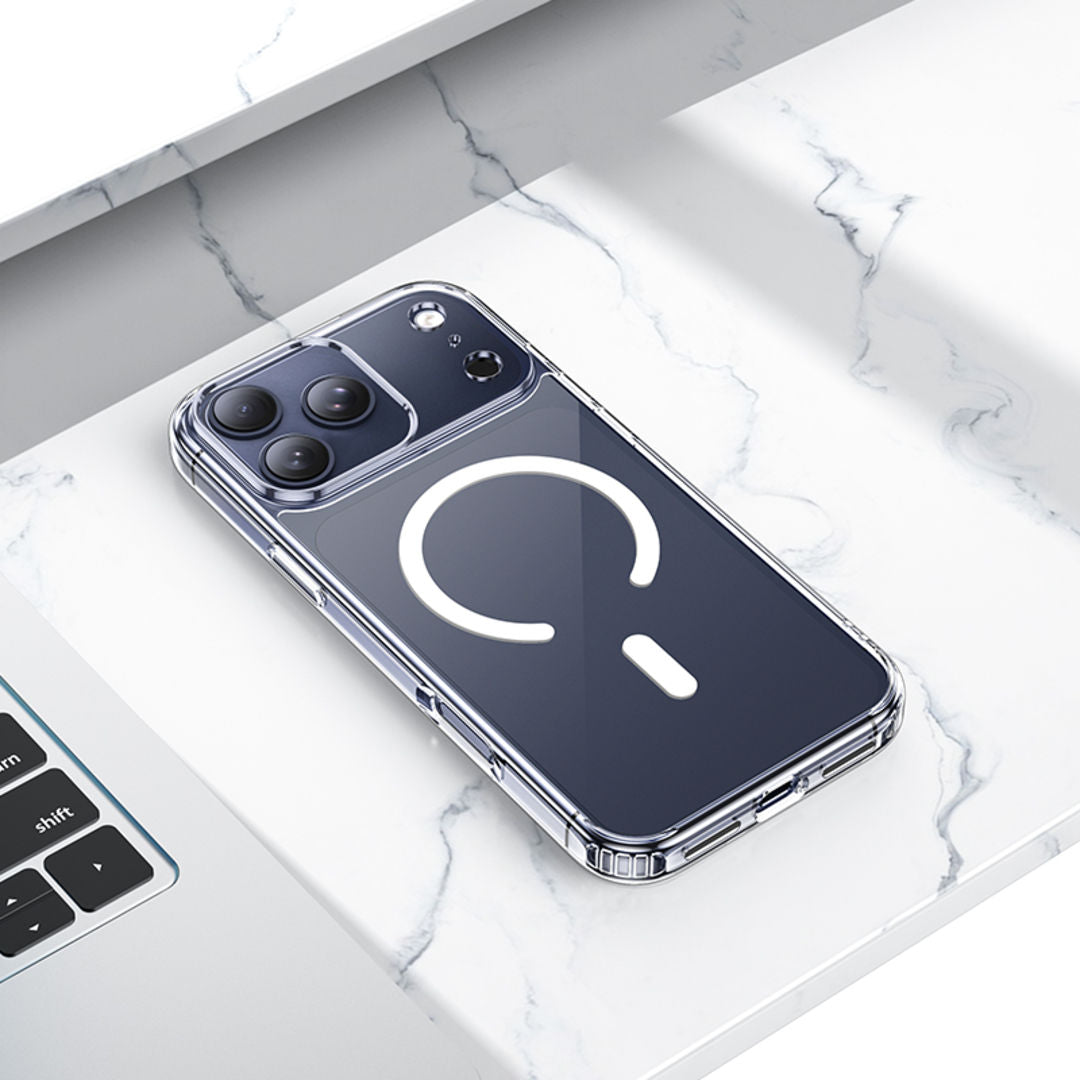 Hoco Magnetic Series Airbag Anti-Fall Protective Case for iPhone 18 Pro, iPhone 17 Pro, 4-Corner Airbags, Strong Magnetic Absorption