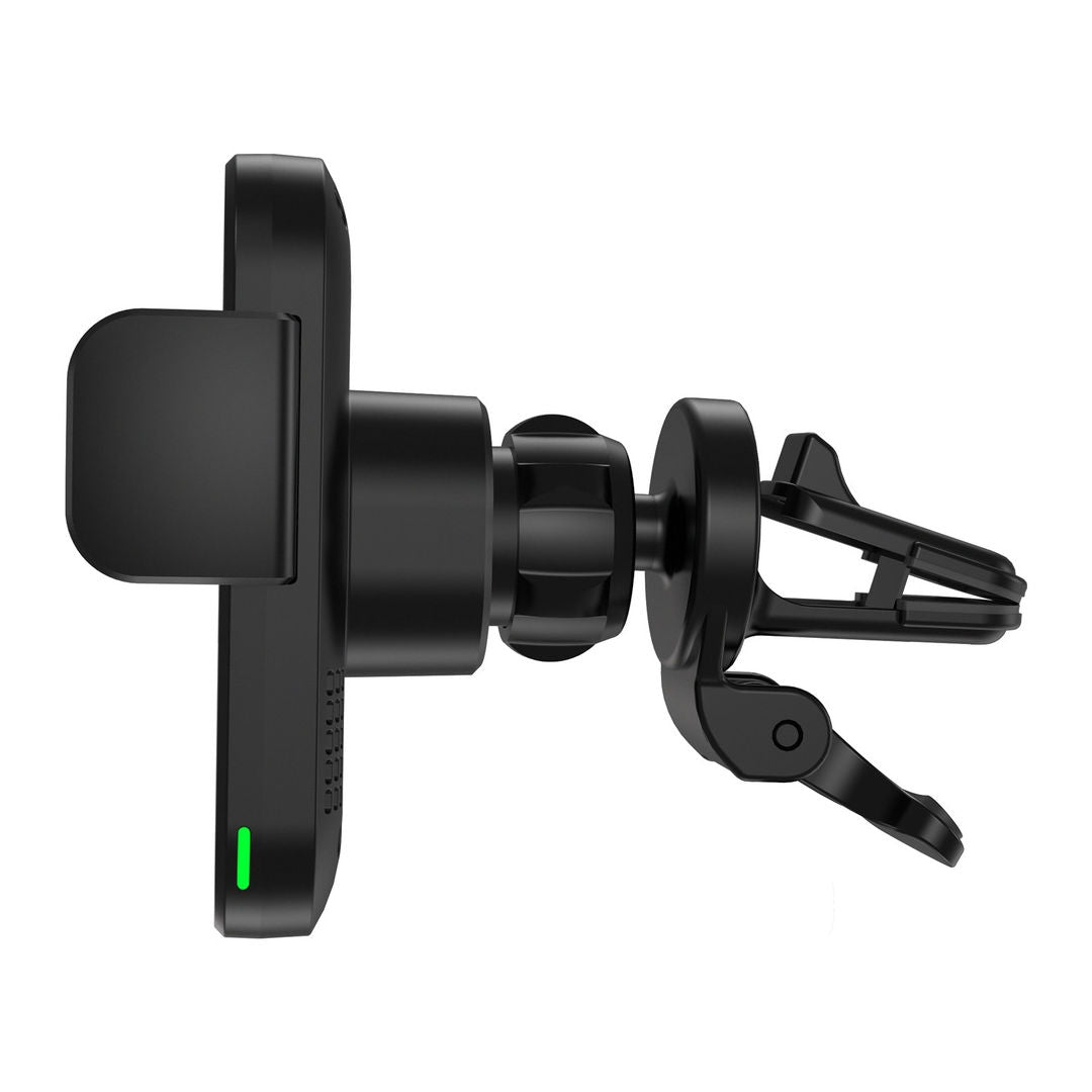 Powerology Fast Wireless Magsafe Mount Holder 15W, Strong Grip, Black