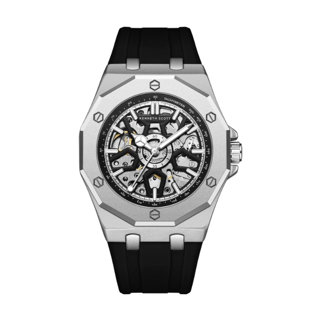 KENNETH SCOTT Men's Automatic Black Dial Watch, K25301 Series