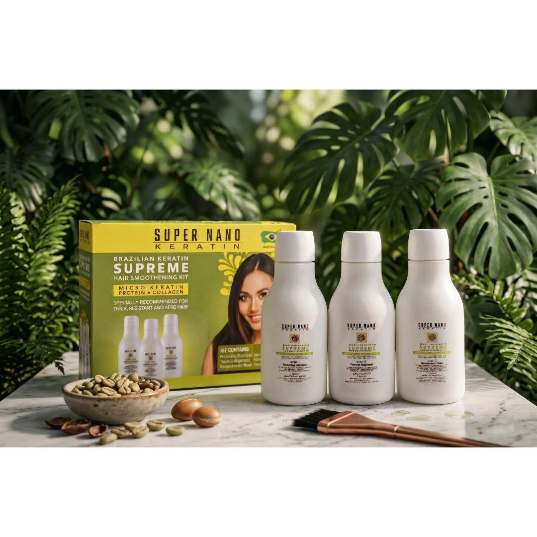 Super Nano Keratin Supreme Hair Brazilian Keratin Kit, 3x50ml