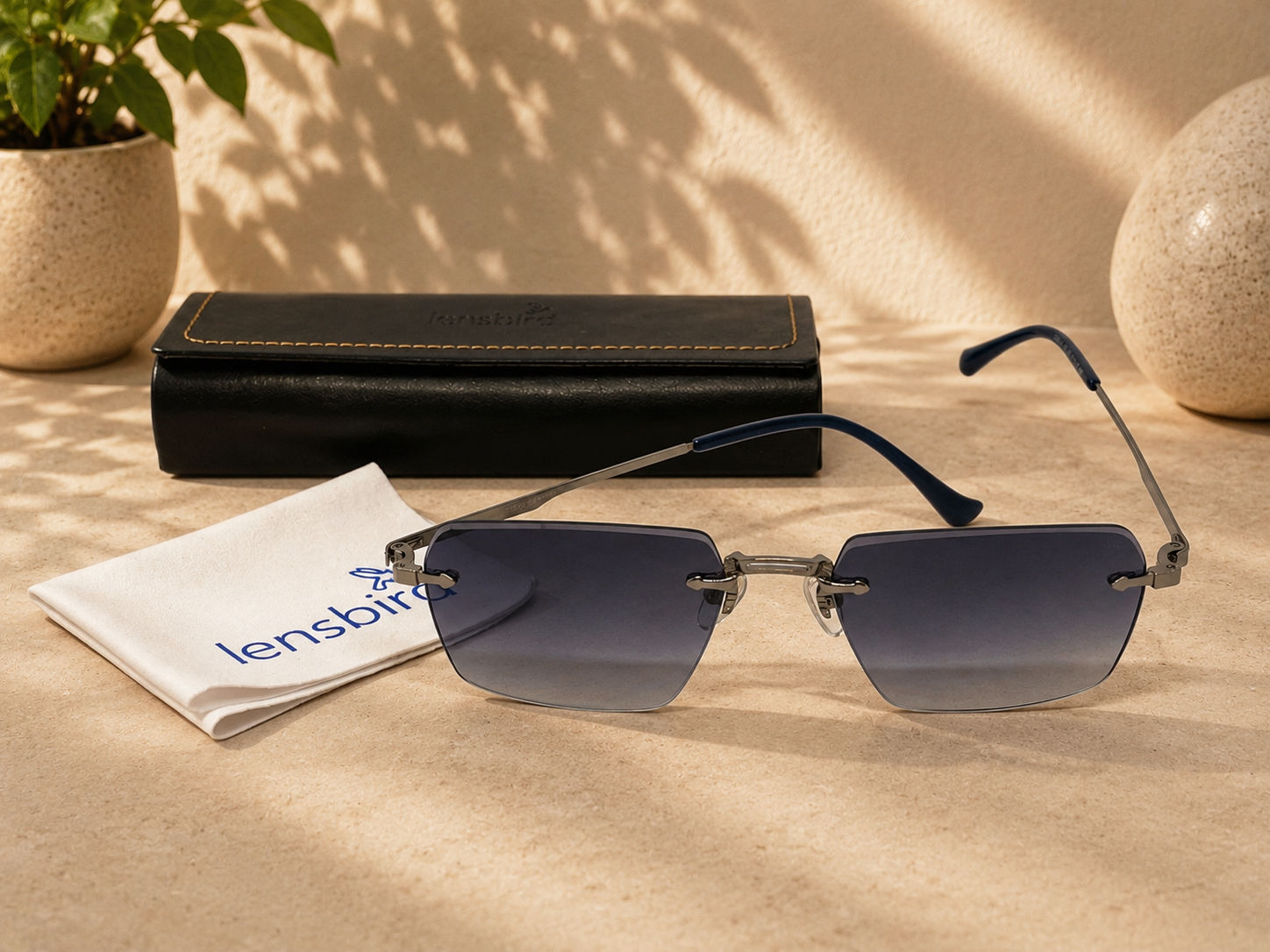 Lensbird Frameless Unisex Sunglass, 10825C2