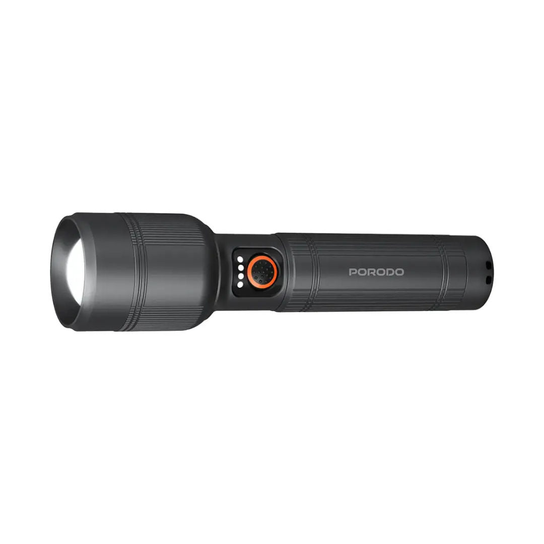 Porodo Lifestyle Lumalite 150 Rechargeable Flashlight, Gray
