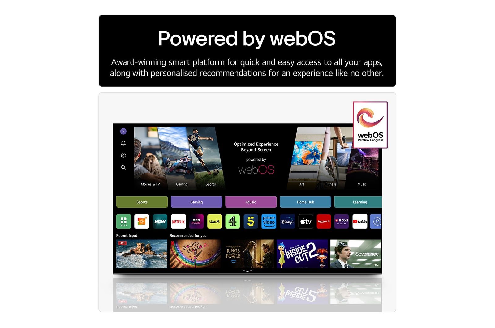 تلفزيون LG الذكي من سلسلة QNED70 بدقة 4K، مع معالج α7 AI 4K من الجيل الثامن، وتقنية AI Super Upscaling، وتقنية Dynamic QNED Color، وHDR10، ونظام التشغيل webOS 25 مع جهاز التحكم عن بُعد AI Magic Remote