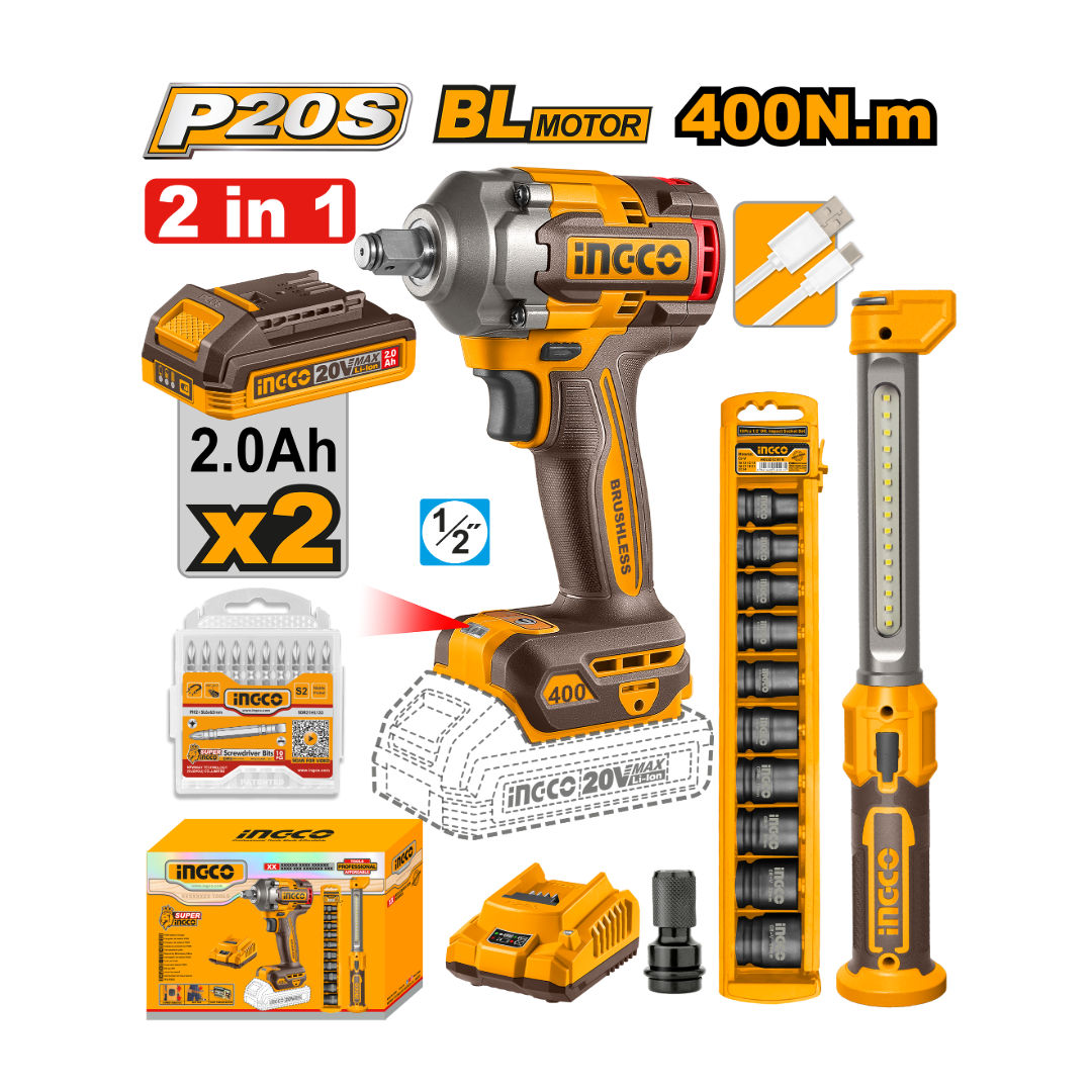 INGCO Cordless Tools Combo, 20V