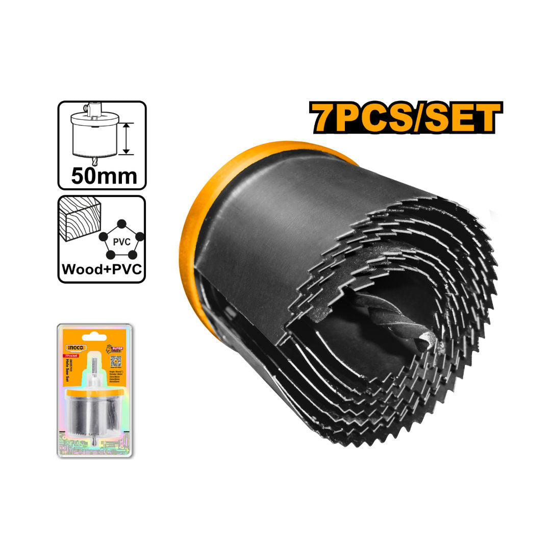 INGCO Hole Saw, Set 7pcs