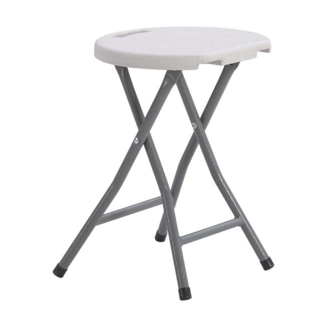 Camp Master Folding Stool Overall, White, 45x30x33cm