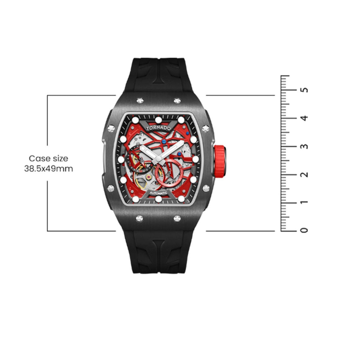 TORNADO Xenith Men's Automatic Silicon Strap Watch