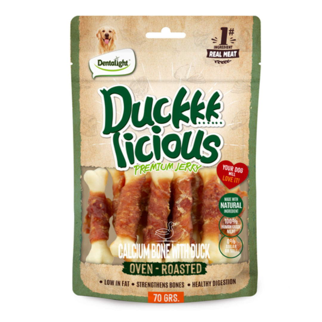 Dentalight Duckki Licious Jerky Treats For Dogs, 70gm