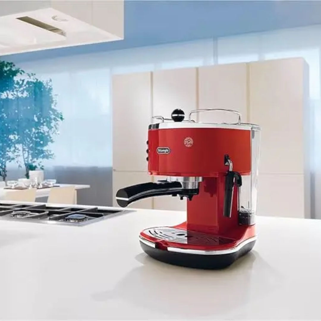 Delonghi Icona ECO311.R Pump Espresso Coffee Maker, Red