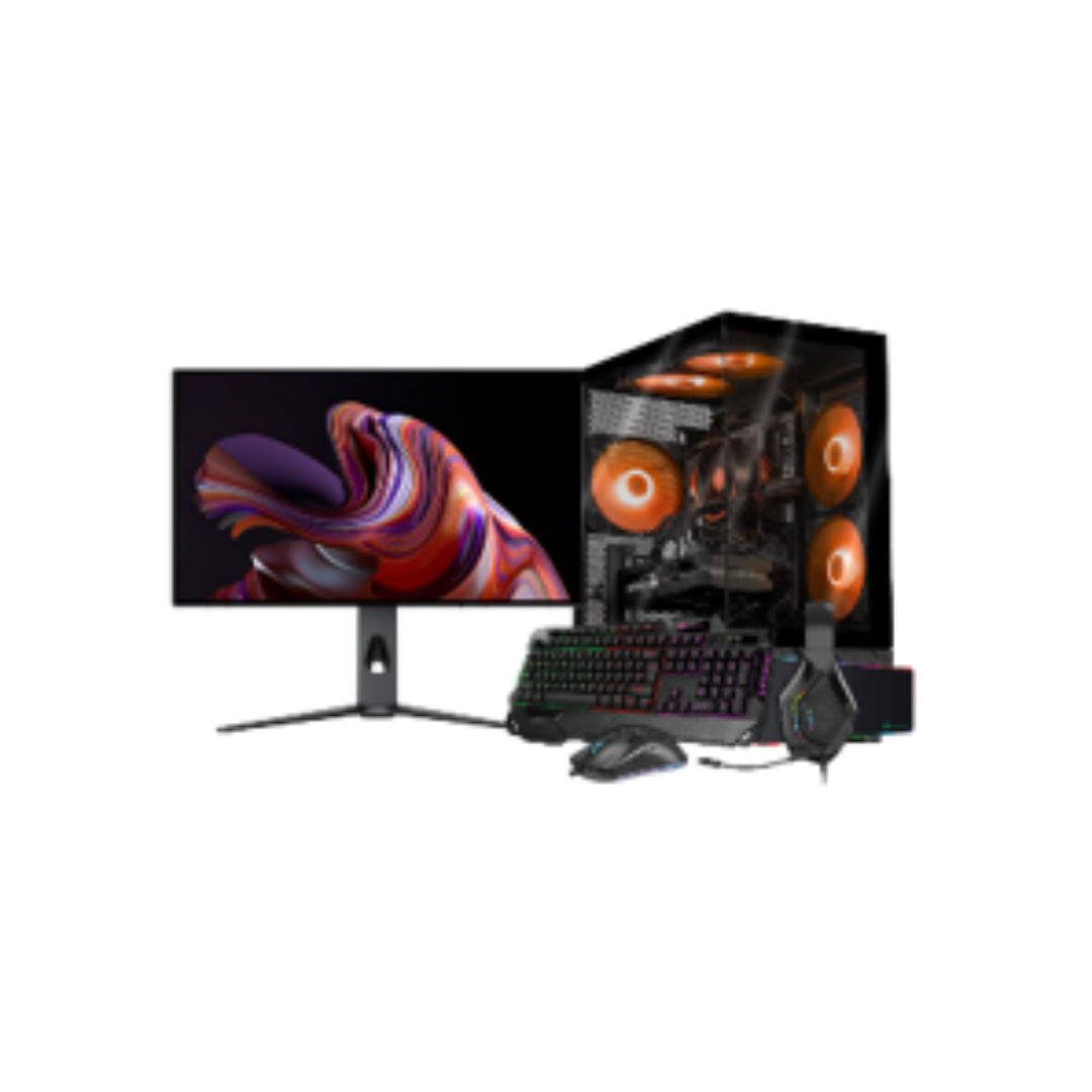 Gaming PC Bundle with Intel Core i5-14400F, RTX 5060 8GB, 16GB DDR5, 1TB NVMe SSD & 27-Inch 180Hz Gaming Monitor, GH5942