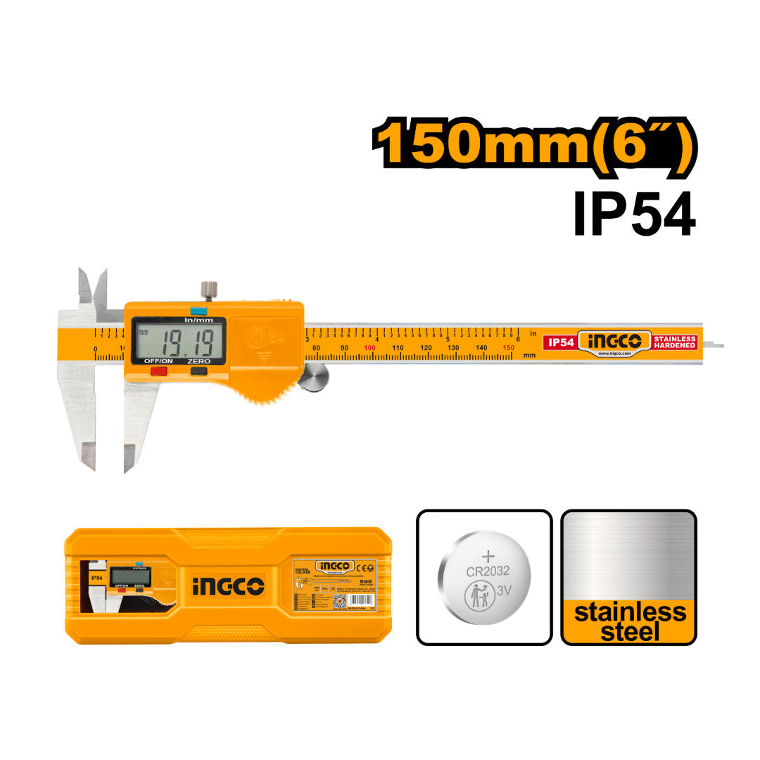 INGCO Digital Caliper, inch/mm Conversion