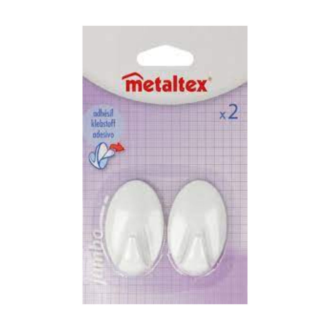 Metaltex Set of 2 Jumbo Adhesive Hooks