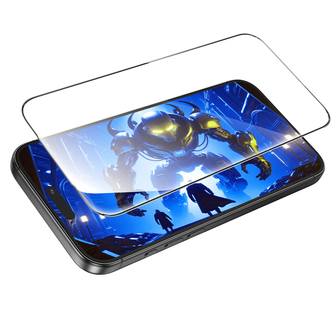 Hoco A888 Pro Bear Shield Series Corning Full Screen HD Tempered Glass for iPhone 18 Pro, iPhone 17 Pro, Corning Glass, Full Screen Coverage