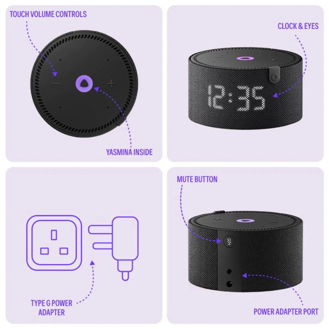 Yasmina Mini AI Smart Wi-Fi Bluetooth Speaker