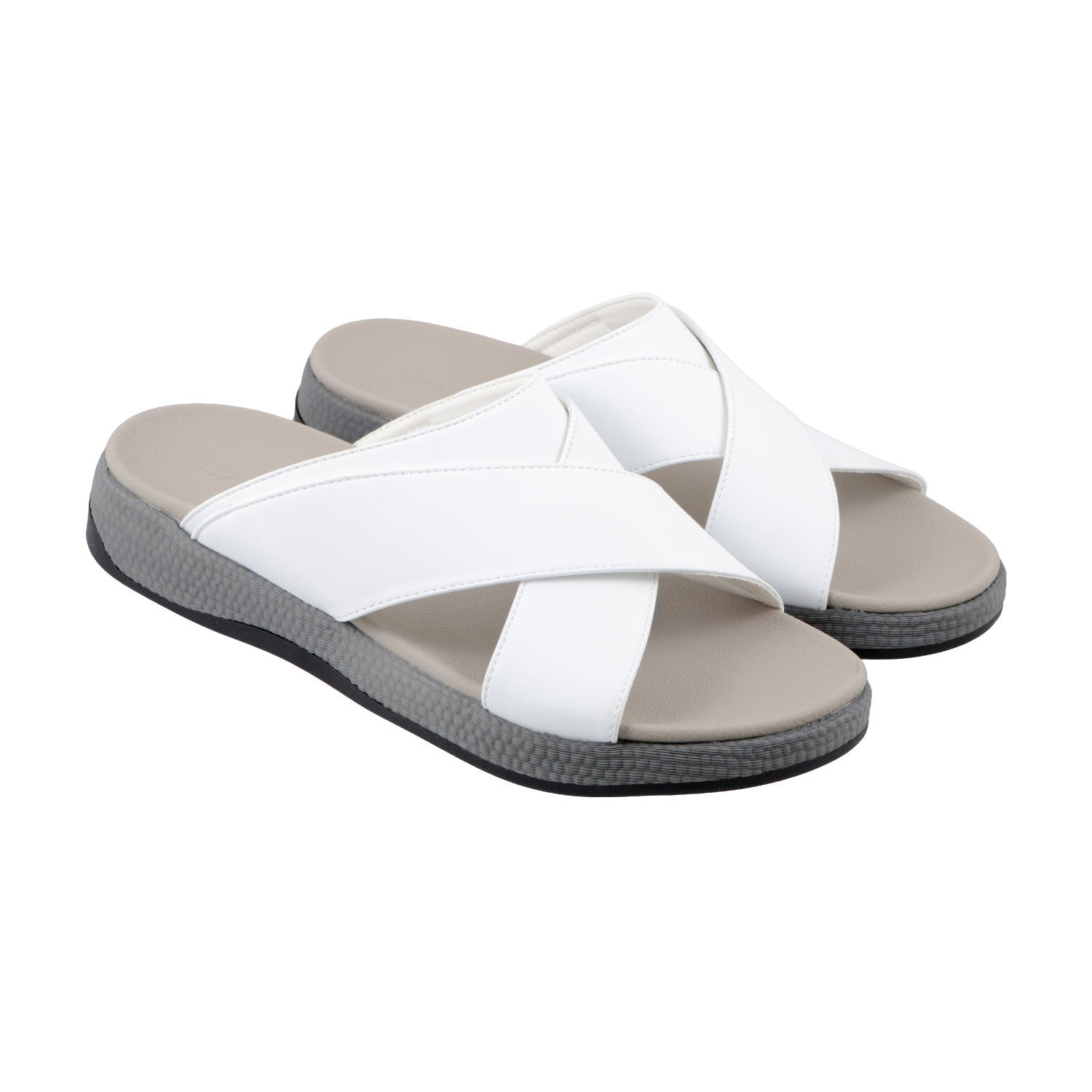 AL FANOOS AF-910 Men's Arabic Style Sandals with PU Leather Upper, EVA Cushioning & TPR Sole