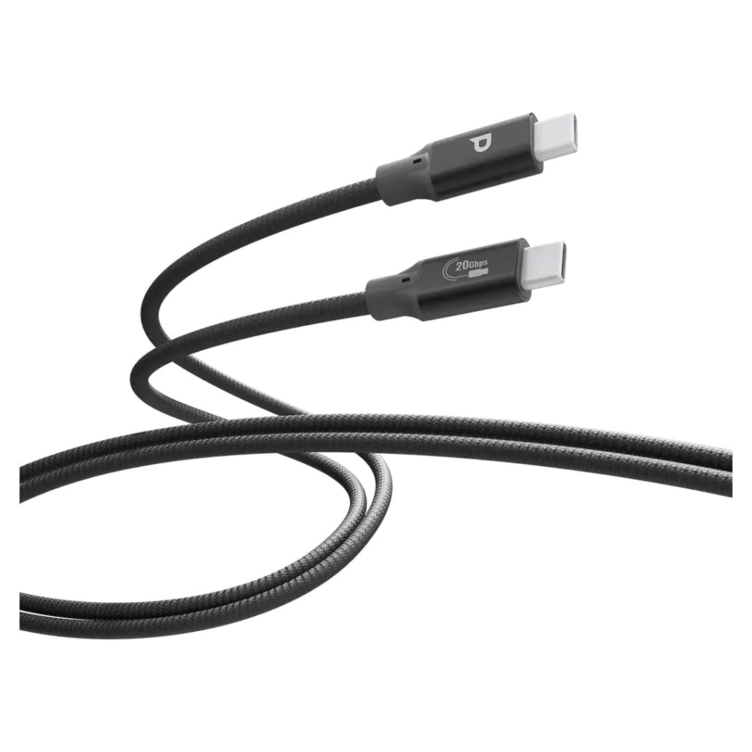 Powerology Power Sync Weave 240W USB-C to USB-C Cable, 3M, Gray