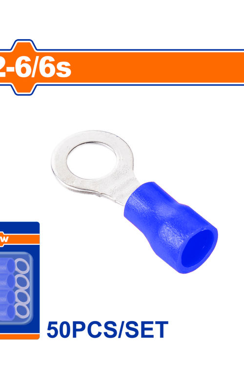 WADFOW Insulated Electrical Terminal Connector Sets, 50 Piece Wire Crimp Terminals, Color Coded, Blister Packed