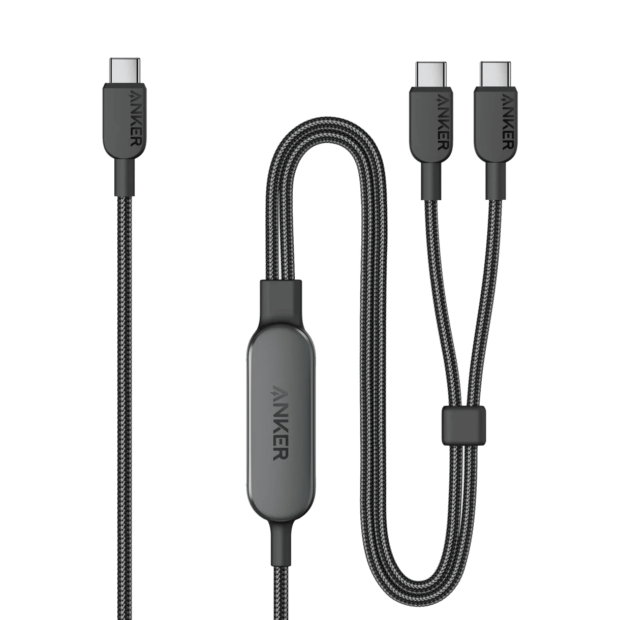 Anker 2 in 1 USB C to USB C Fast Charging Cable 140W 4ft, 1-2m, Black