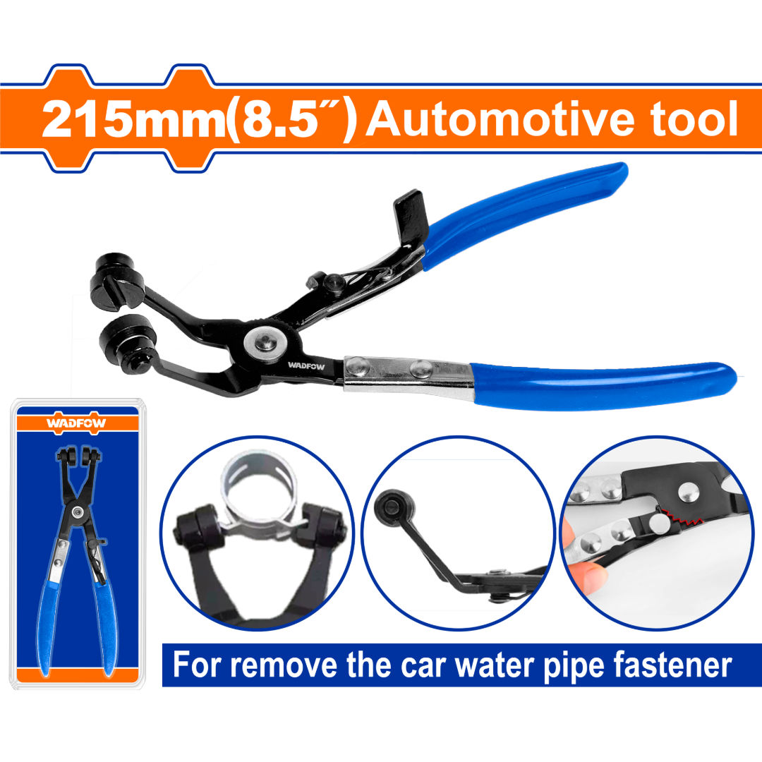 WADFOW 45° Angled Flat Band Hose Clamp Plier, Carbon Steel