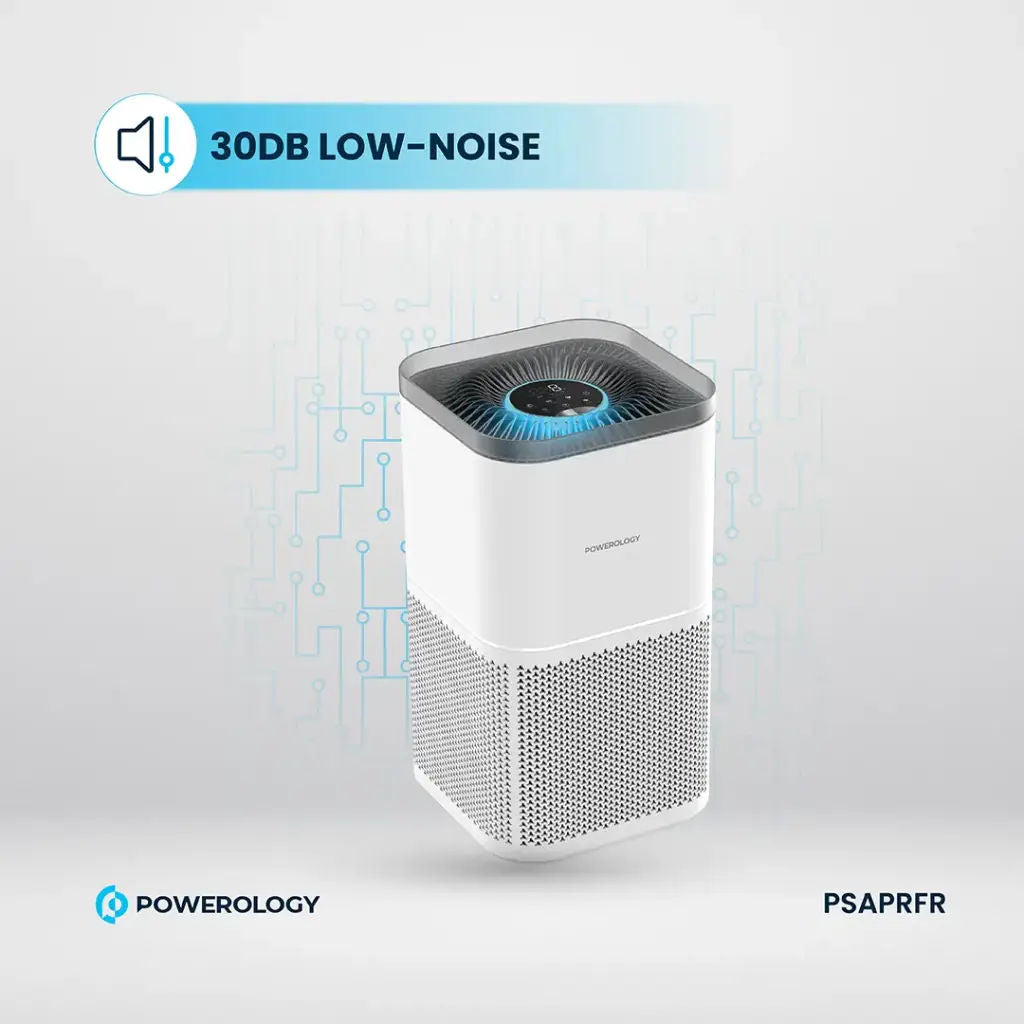 Powerology Smart Air Purifier Eliminate Odor & Smoke, White