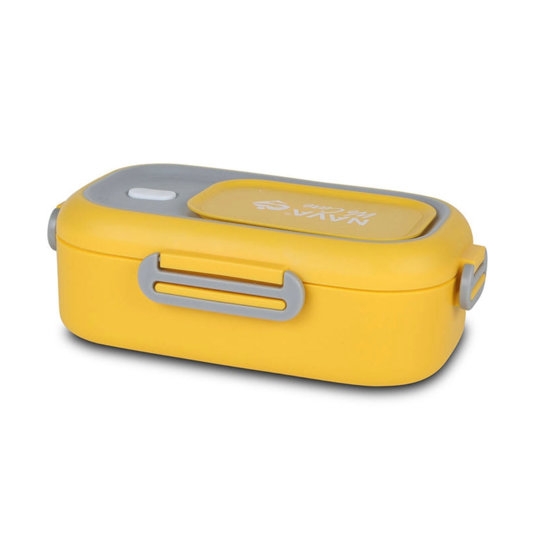 Nava Rectangular Stainless Steel Lunch Box We Care Yellow, 800ml