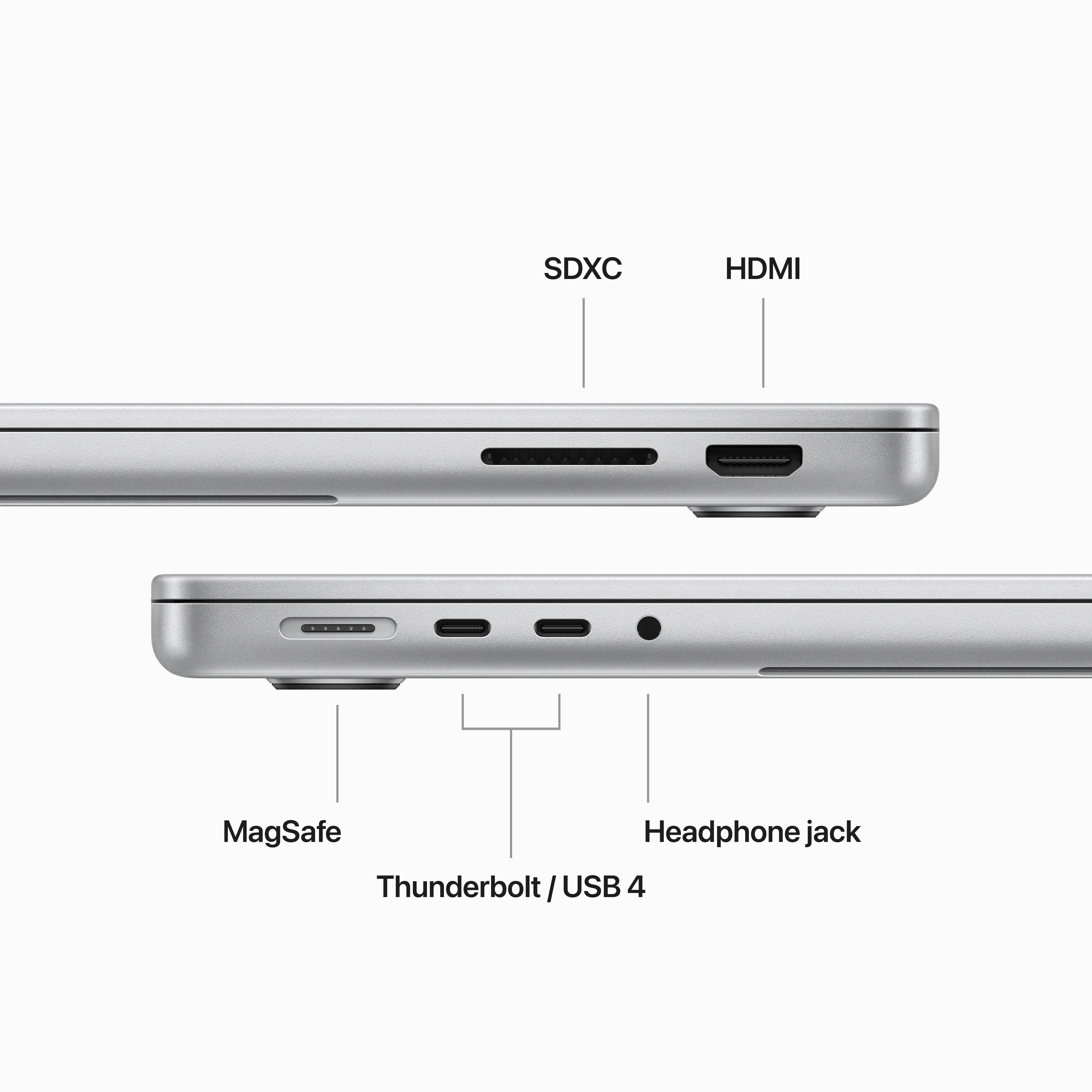 Apple MacBook Pro 14-inch M3 Chip Laptop, 8-Core CPU, 10-Core GPU, 512GB SSD, MR7J3HN/A, Silver, English Keyboard