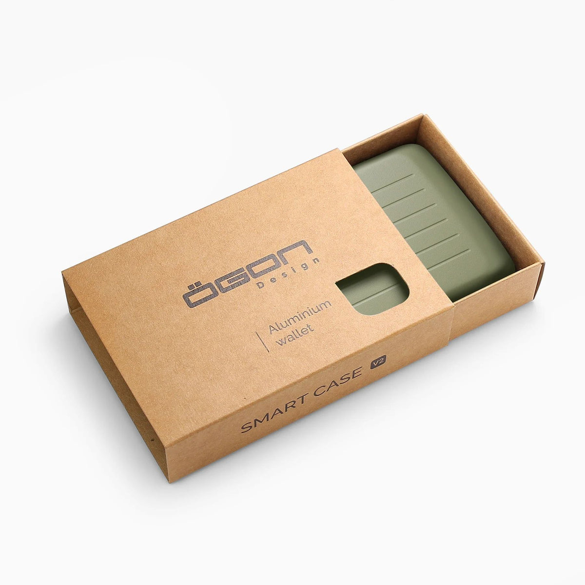 Ogon Oslo Aluminum Wallet Small Case Card Holder V2, Cactus Green