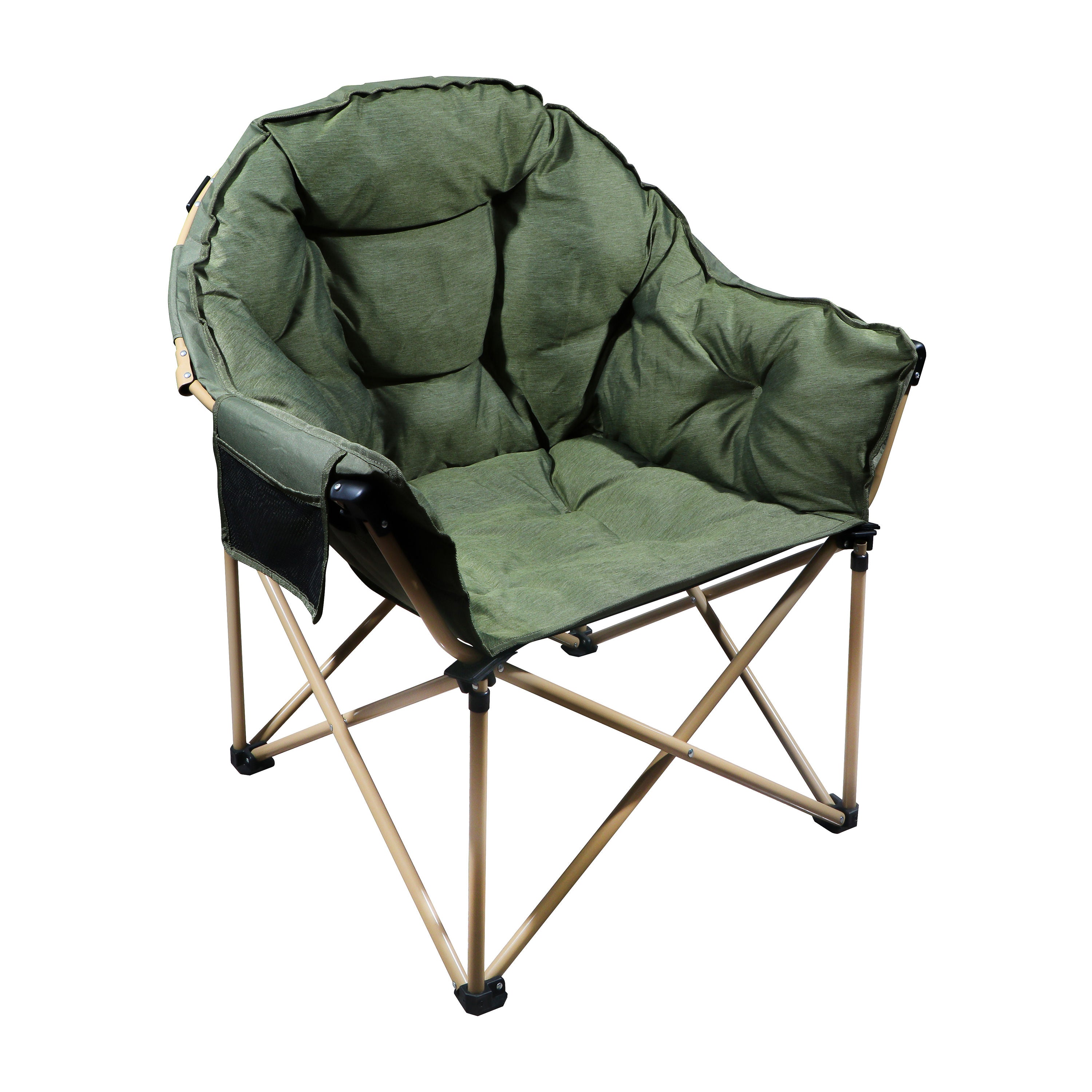 Oversized Heavy-Duty Fully Padded Plush Club Camping Chair, 500-lb Capacity