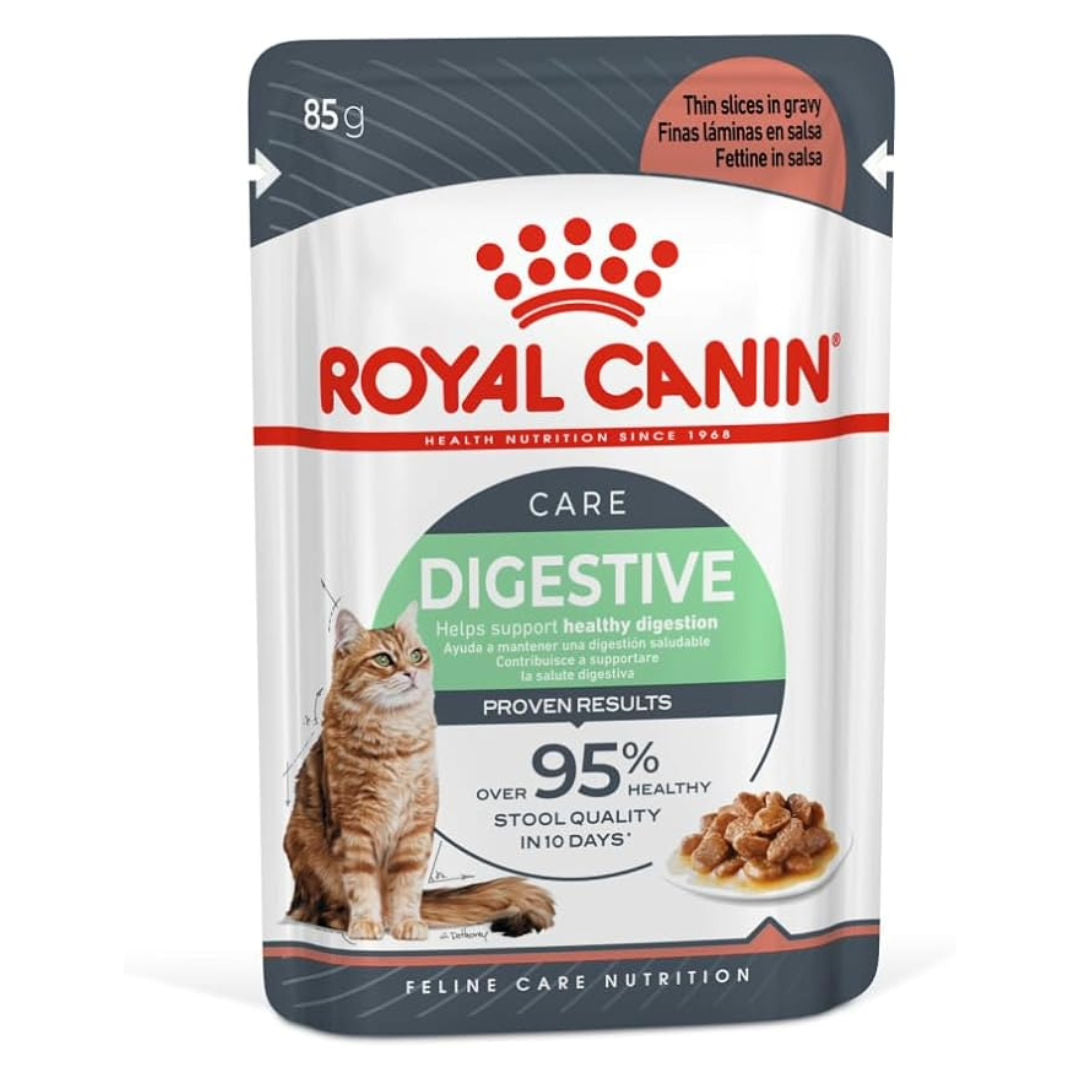 Royal Canin Feline Care Nutrition Digest Sensitive Gravy Wet Cat Food Pouches, 12x85gm