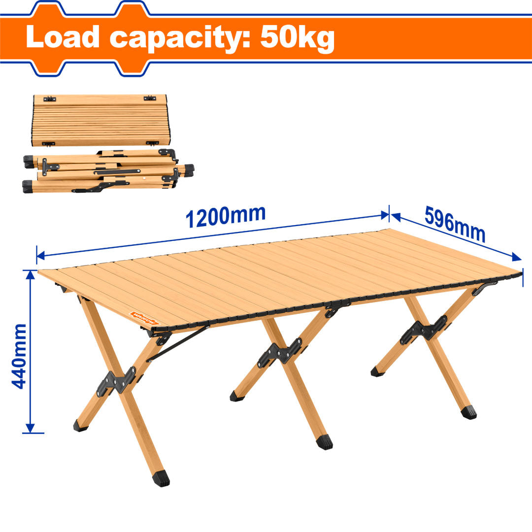 WADFOW Outdoor Table, 50kg Load Capacity, Steel Frame With Pp Edges, Size 1200×596×440mm