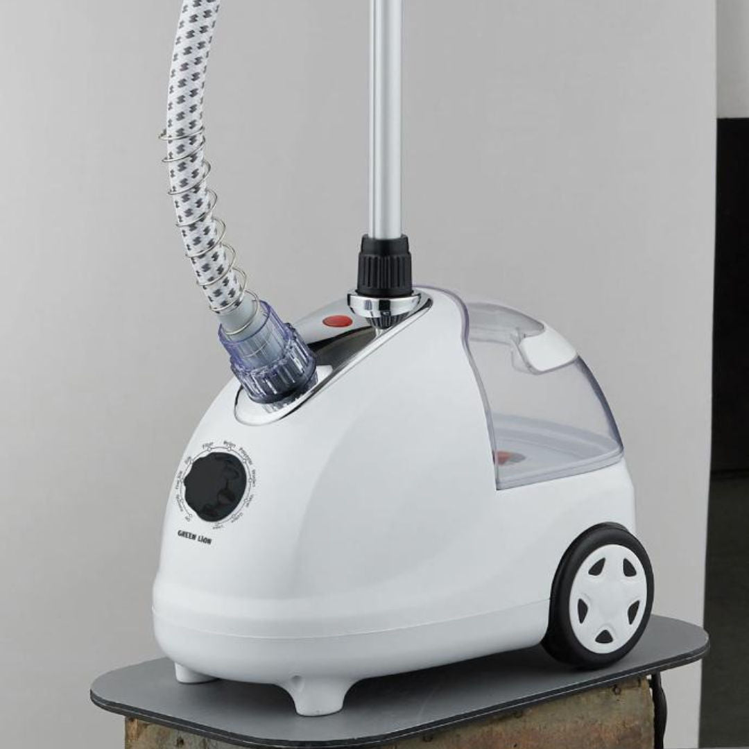 Green Lion Garment Steamer, 10 Modes Steam, Mist Output 35g/min, 2000W, 1.8L Removable Water Tank, White