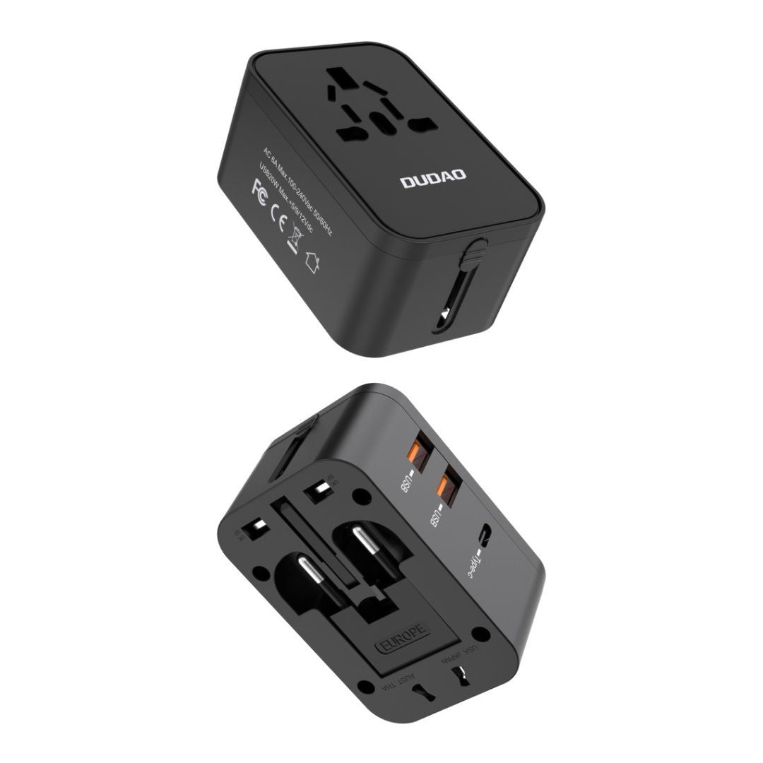 DUDAO A71 Multi-Port Fast Charging Universal Travel Charger PD20W, Black