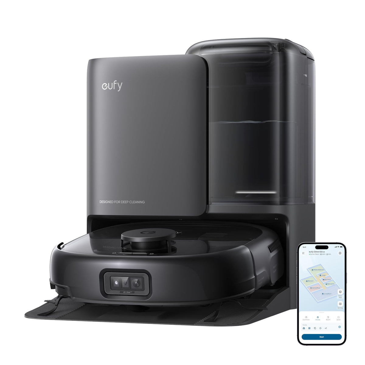 Anker eufy Omni E25 Robot Vacuum, Black