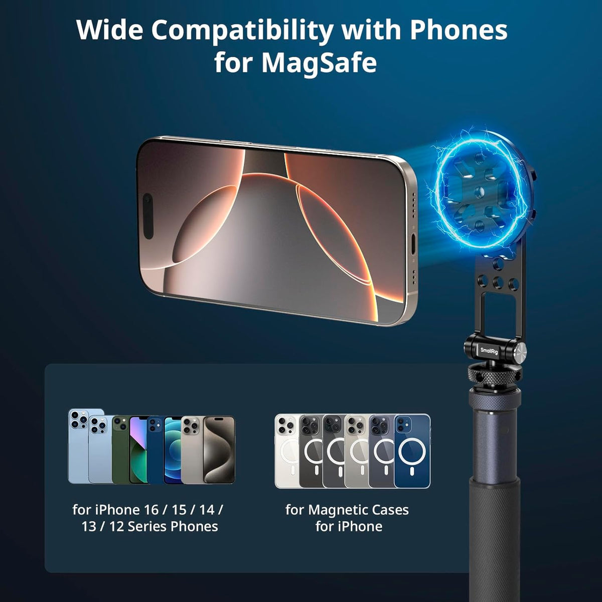 SmallRig Adjustable Smartphone Holder Clamp with Integrated Cold Shoe Mount