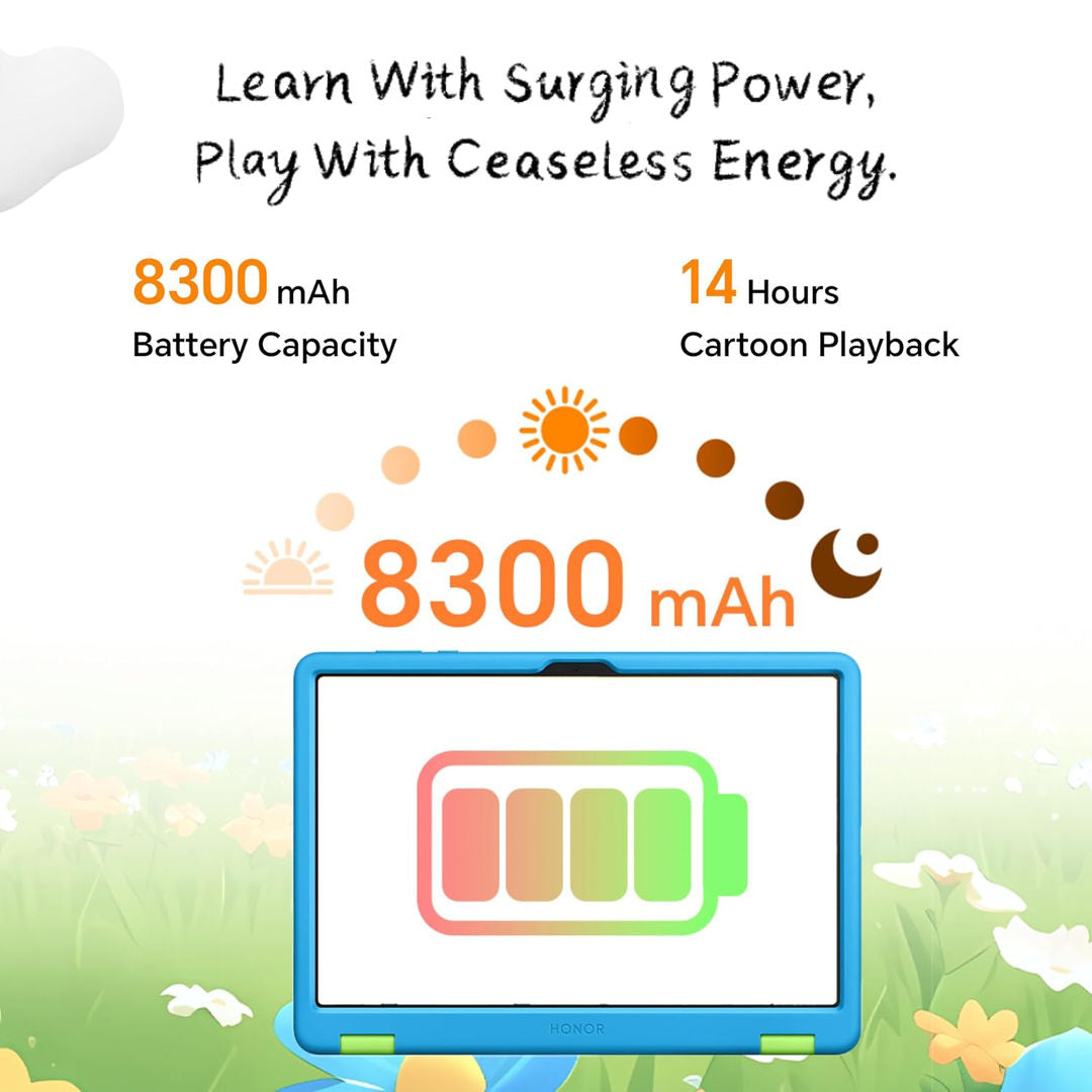 HONOR Pad X8a Kids Edition Wi-fi Tablet, 4GB RAM 128 GB ROM, 27.94cm(11") FHD Eye Comfort Display, 90Hz Refresh Rate, Parental Control, Kids Protective Case, Android 14, 4 Speakers, Grey