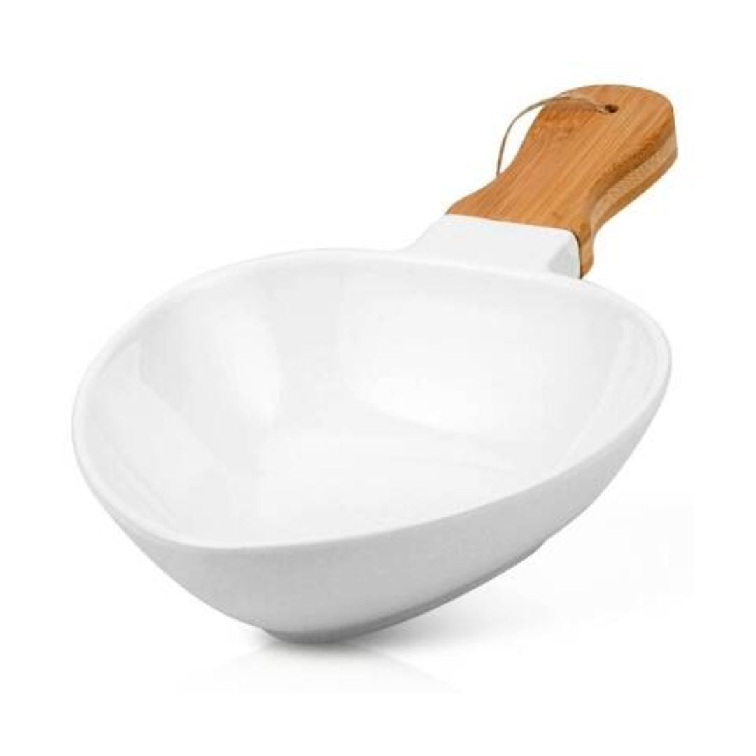 NAVA Salad Bowl Terrestrial With Bamboo Handle, 33cm