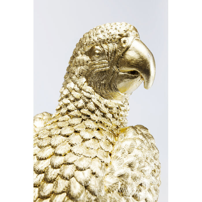 Deco Box Parrot Black Jar with Gold Parrot Handle