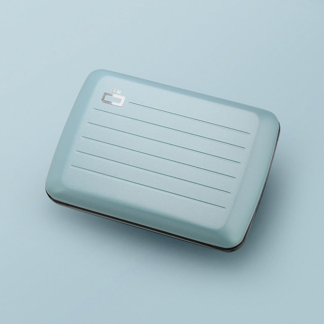 Ogon Oslo Aluminum Wallet Small Case Card Holder V2, Arctic Blue