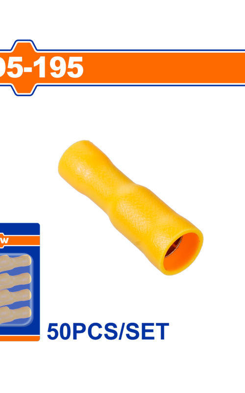 WADFOW Insulated Electrical Terminal Connector Sets, 50 Piece Wire Crimp Terminals, Color Coded, Blister Packed