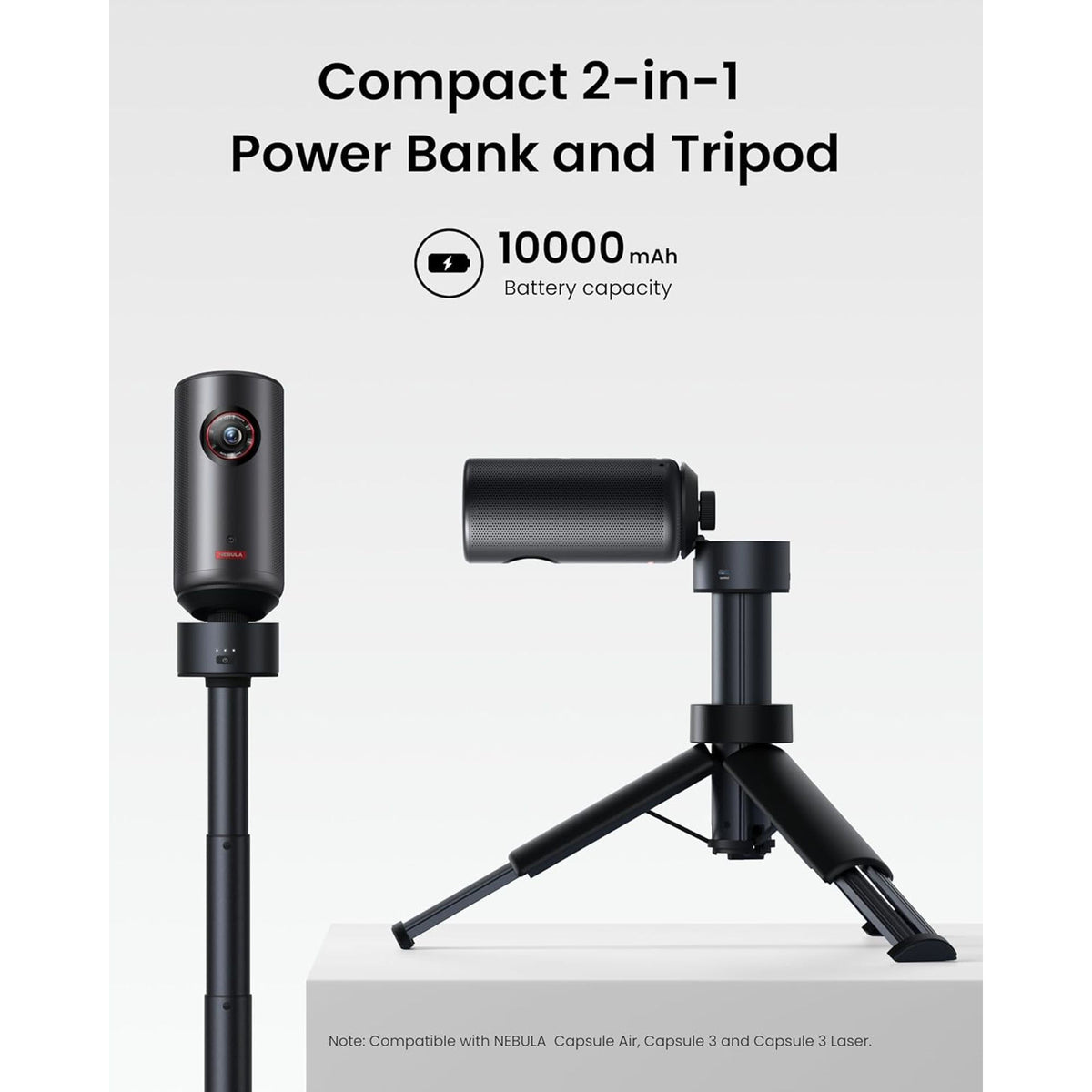 Anker Nebula Capsule Power Bank Tripod, Black