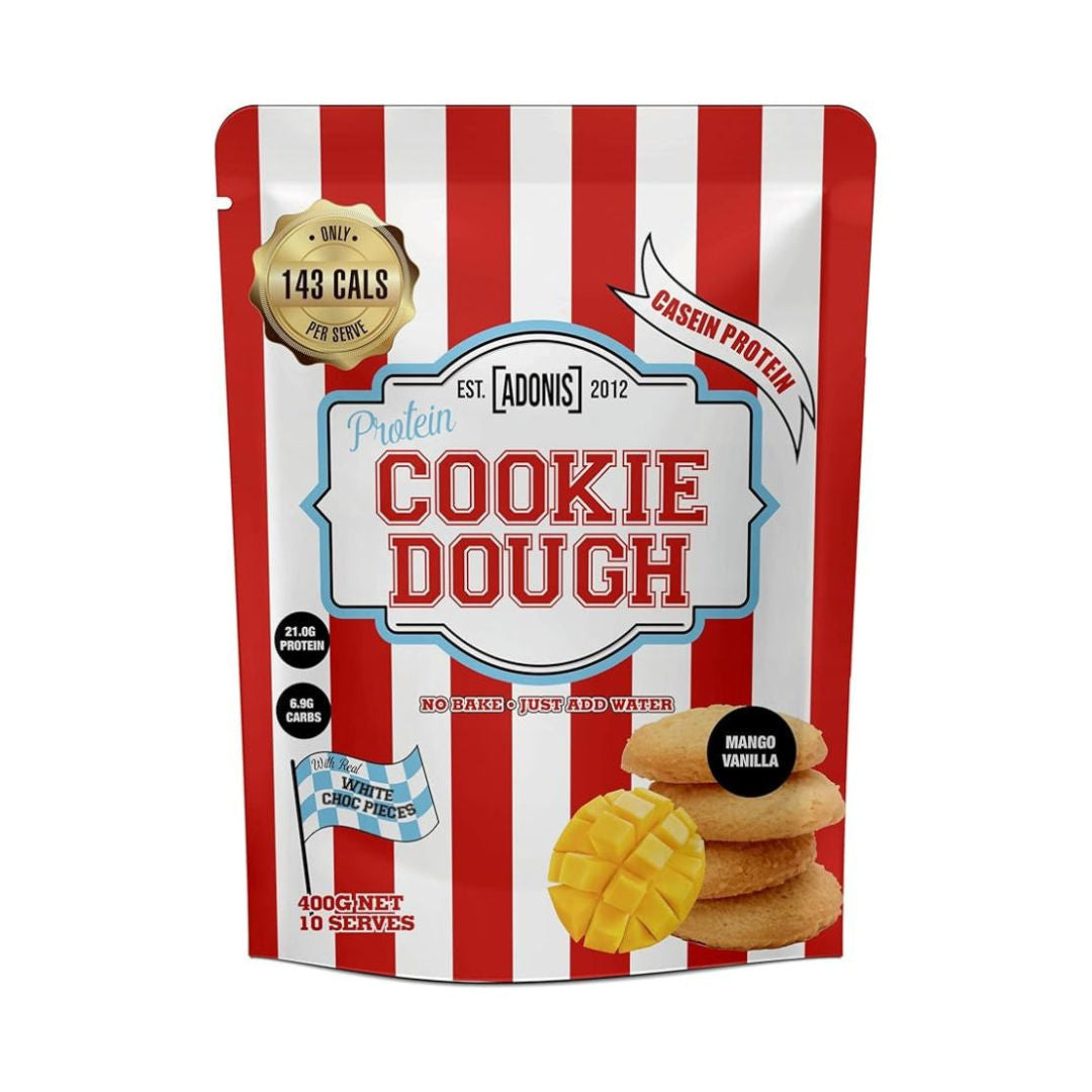 Adonis Protein Cookie Dough Premium Casein Protein Snack Low Carb, High Protein, Multiple Gourmet Flavors