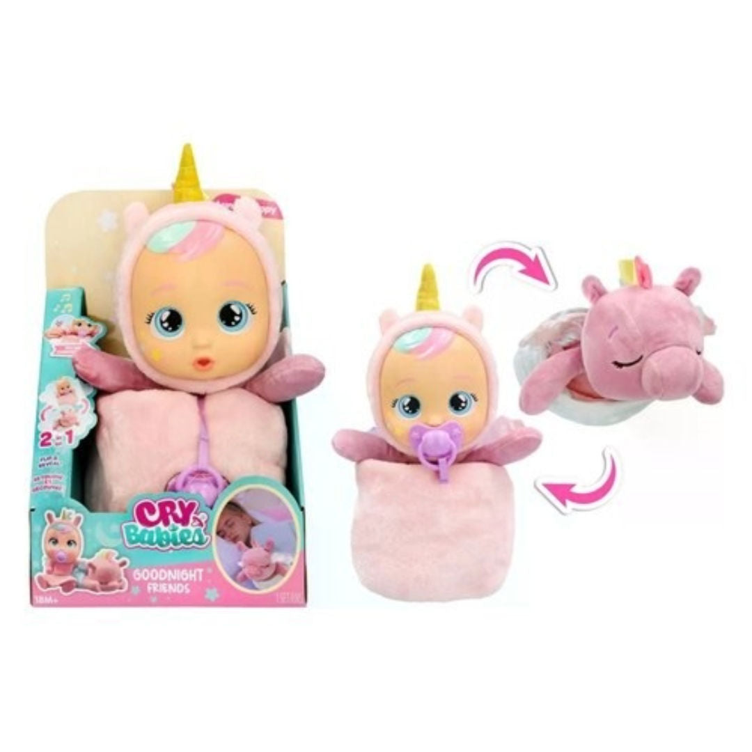Cry Babies Goodnight Friends Luna & Poppy Interactive Doll, 30 cm
