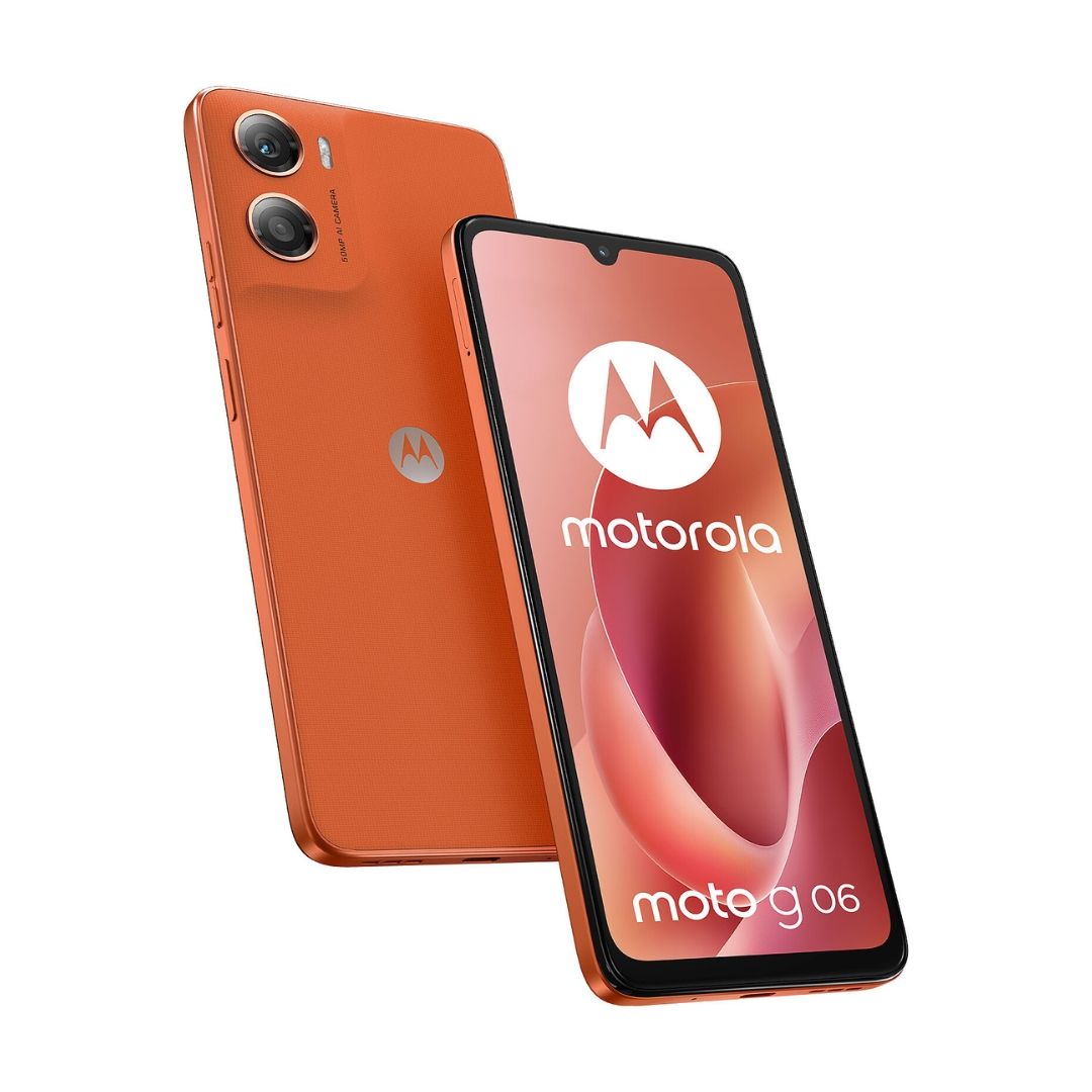 Motorola Moto G06 4G Smartphone, 4GB RAM, 128GB Storage, Orange