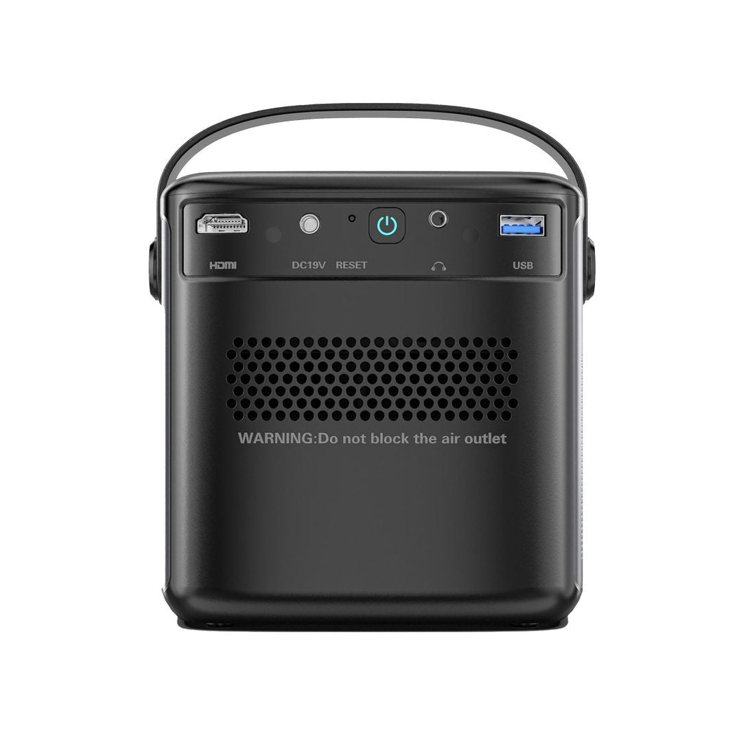 Powerology Starbeam Google DLP Projector, 100", Google TV, Auto Focus, Black