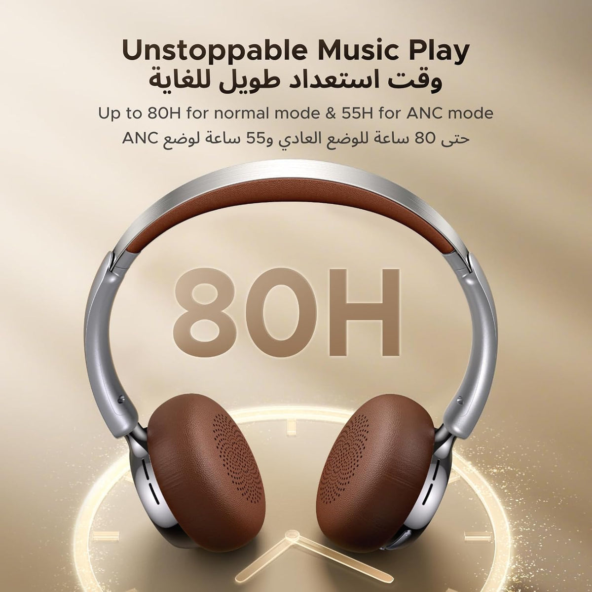 UGreen Studio Plus Active Noise Cancelling Headphones, Retro Limited Edition, Silver Brown, ANC
