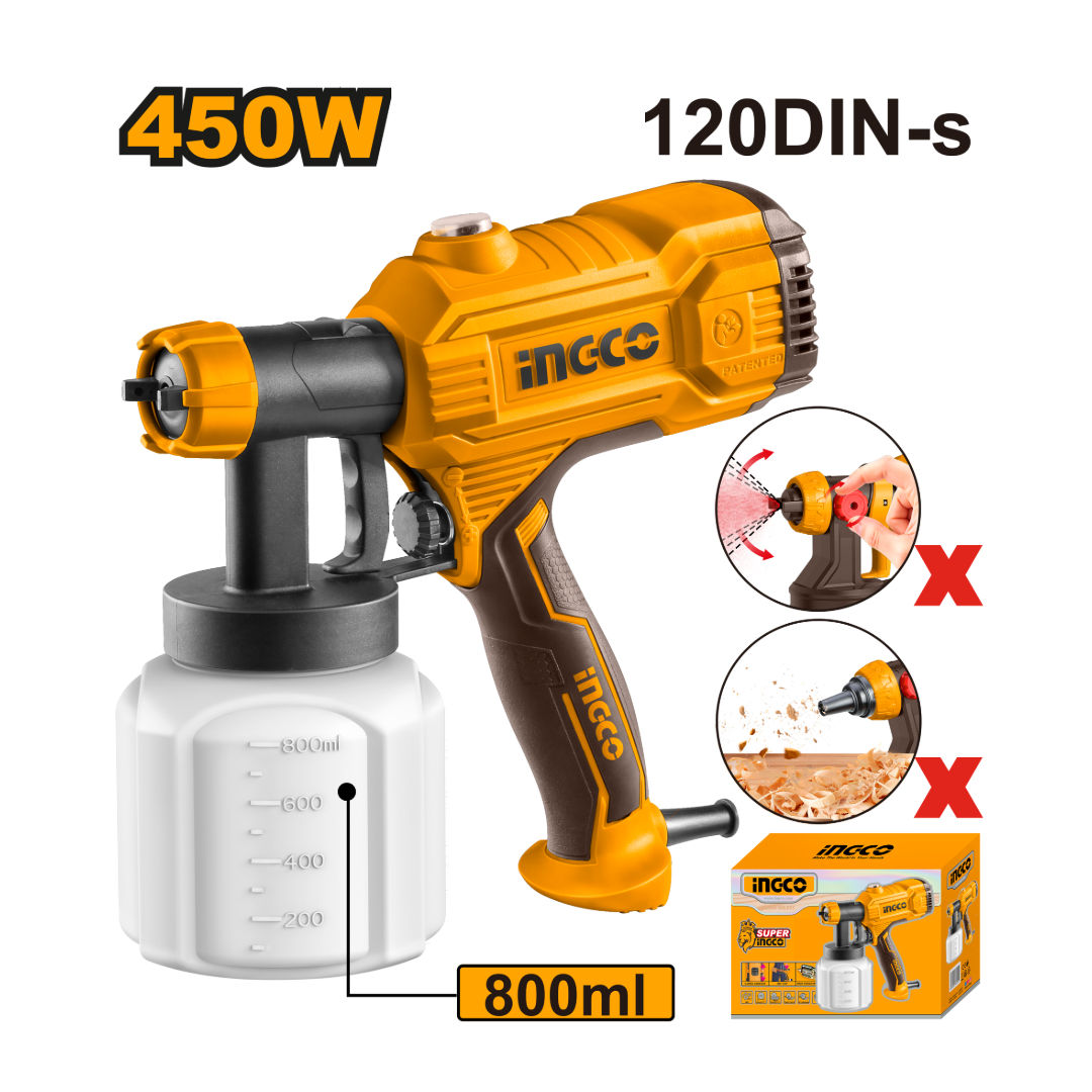 INGCO Electric Spray Gun, 450W