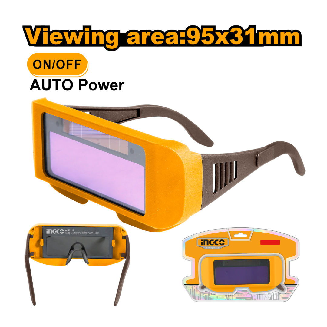 INGCO Auto-Darkening Welding Glasses, 95x31mm View