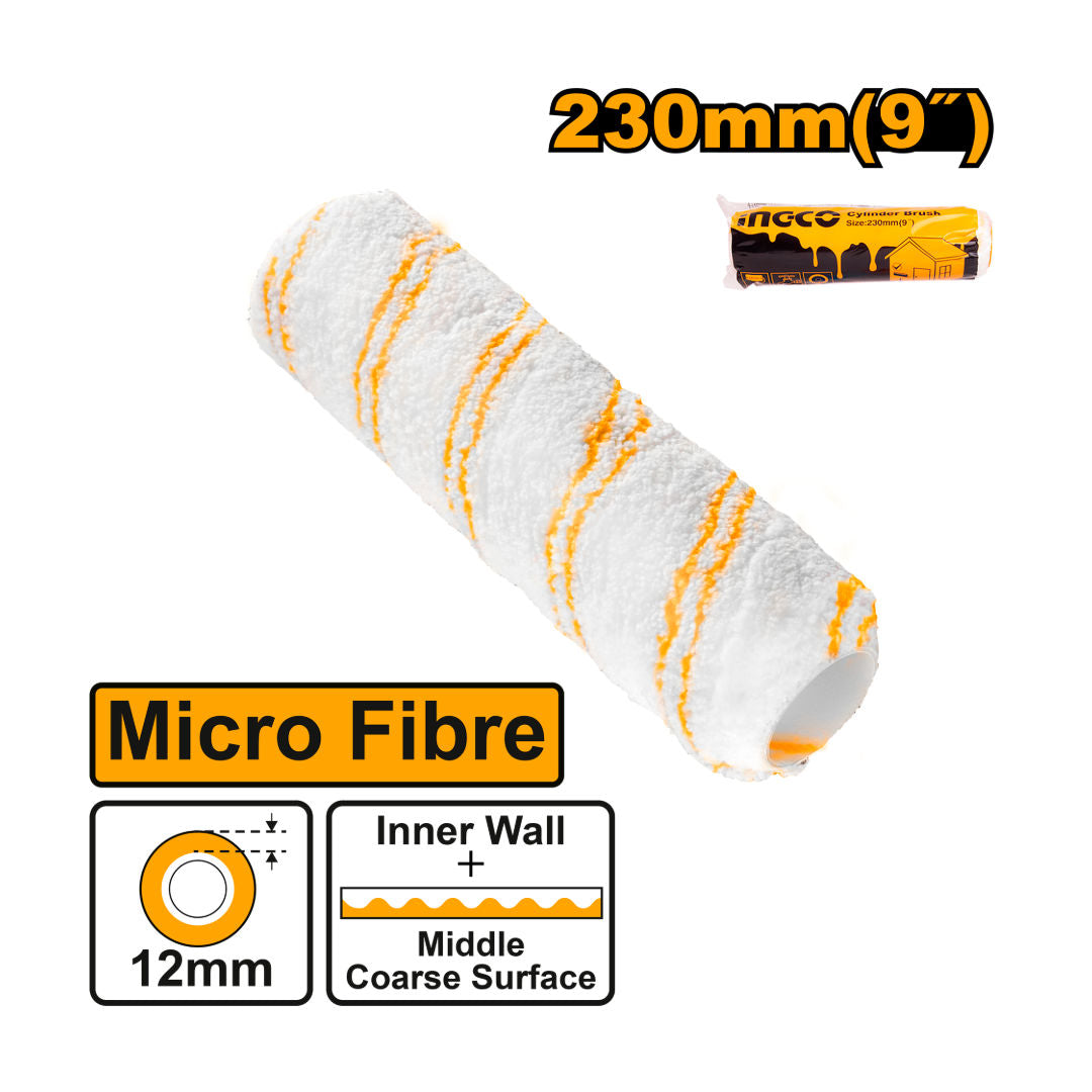 INGCO Roller Cover (Inner Wall), Microfibre, 100mm/4″, 12mm Pile